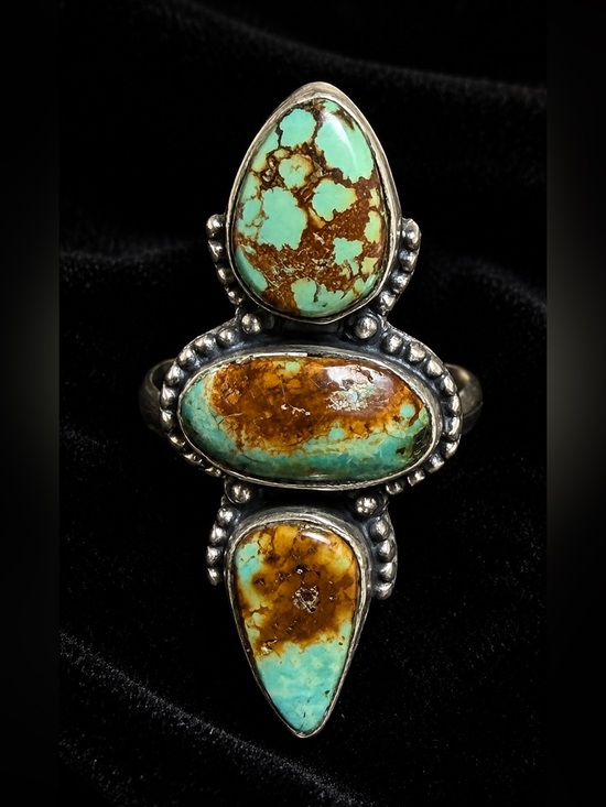 Jewelry - Genuine Pilot Mountain Turquoise Ring Sterling Silver Size 9